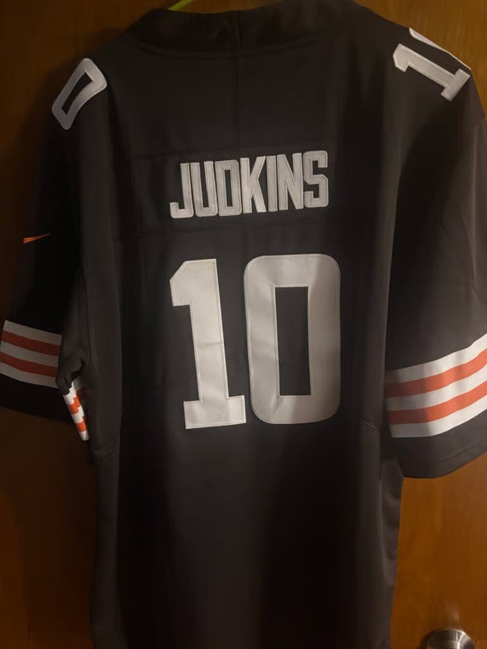 Quinshon Judkins Jersey Brown Vapor Stitched